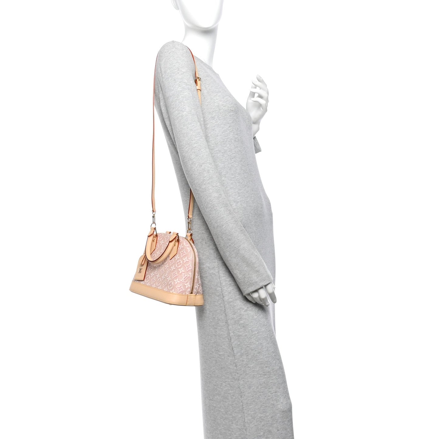 Monogram Embleme Jacquard Alma BB Rose Ruban