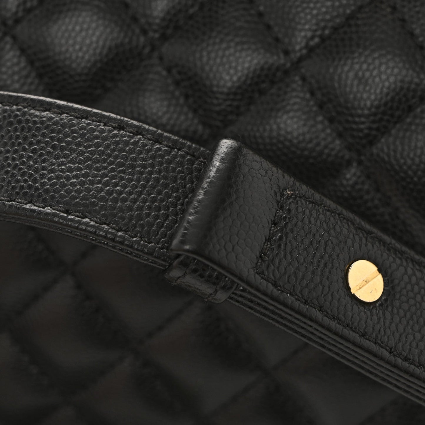 Caviar Quilted Small Boy Flap Black