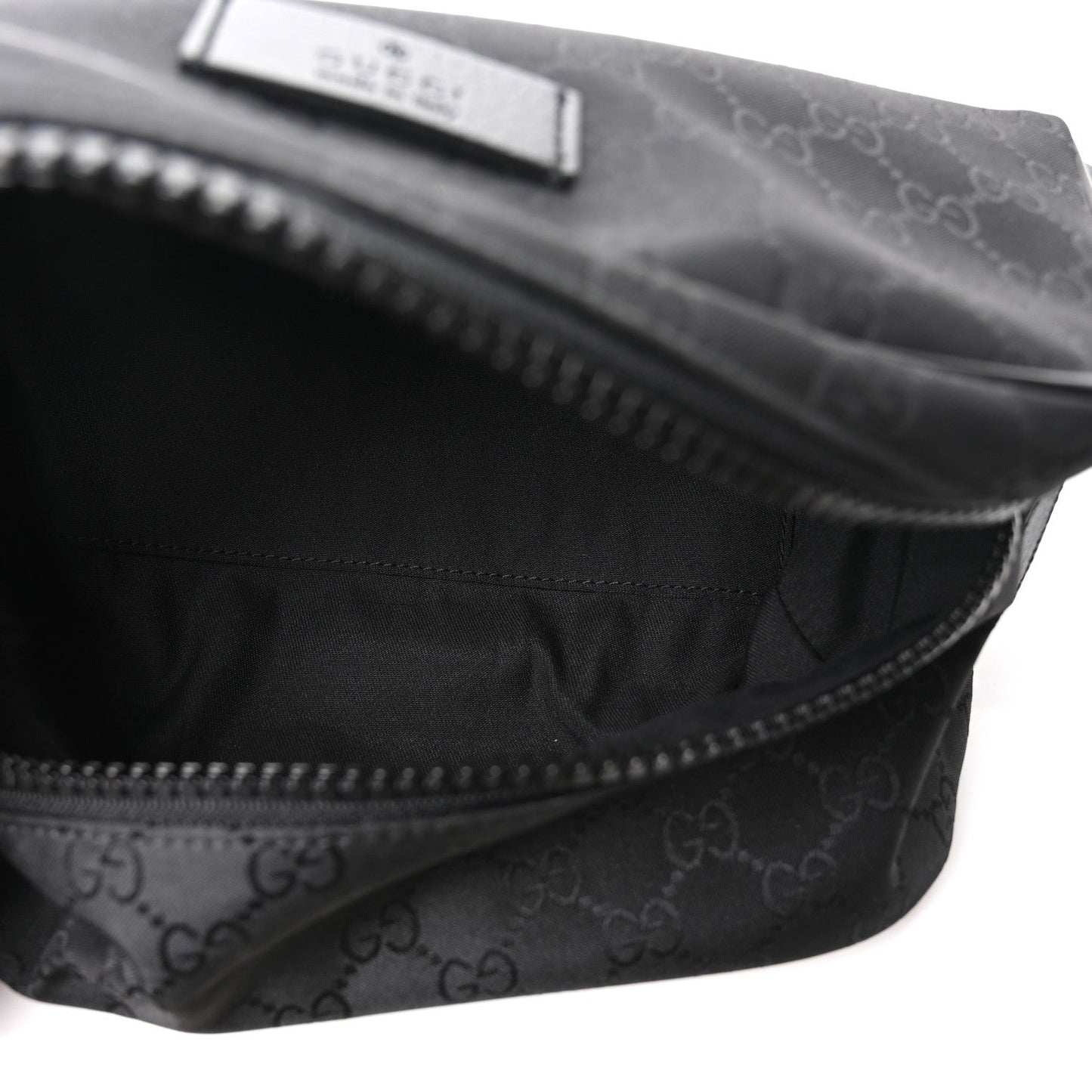 Nylon Monogram Fanny Pack Belt Bag Black