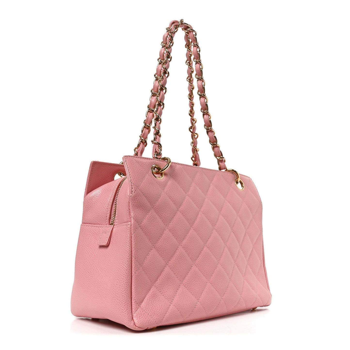 Caviar Quilted Petit Timeless Shopping Tote PTT Pink