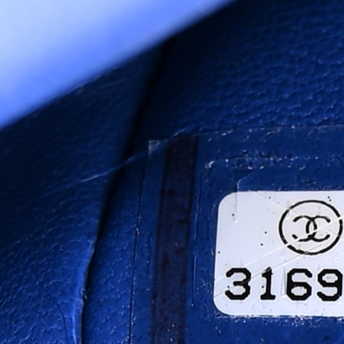 Shearling Lambskin CC Hook Card Holder Blue