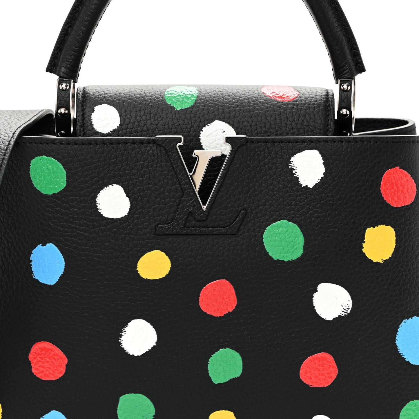 LV X YK Taurillon Capucines MM Black