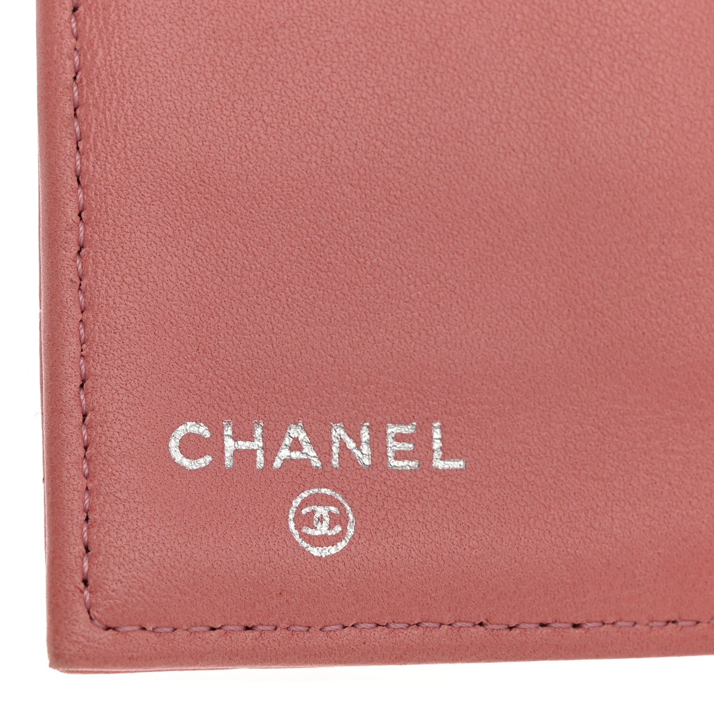 Lambskin Quilted Large Flap Wallet Pink
