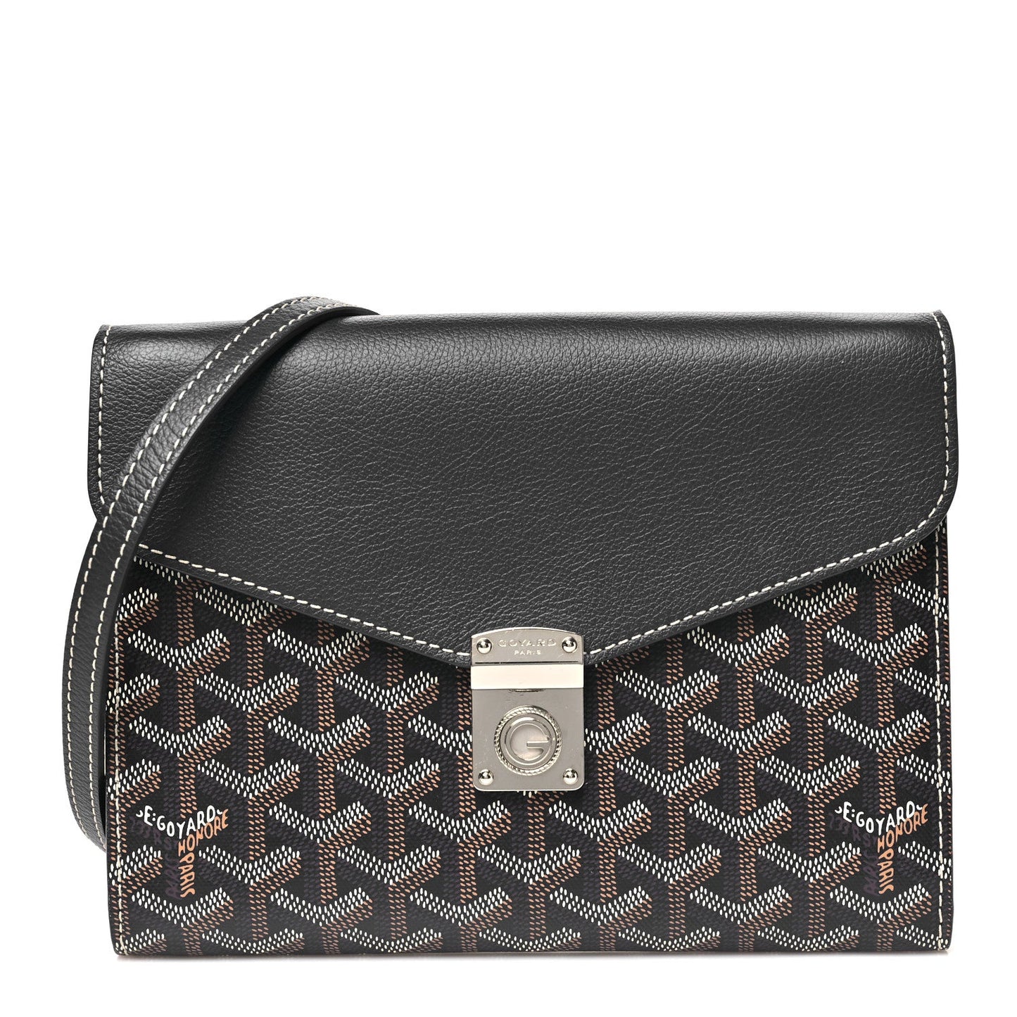 Goyardine Calfskin Chypre Wallet Pouch Navy