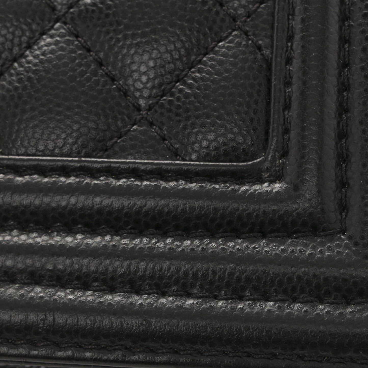 Caviar Quilted Small Boy Flap Black
