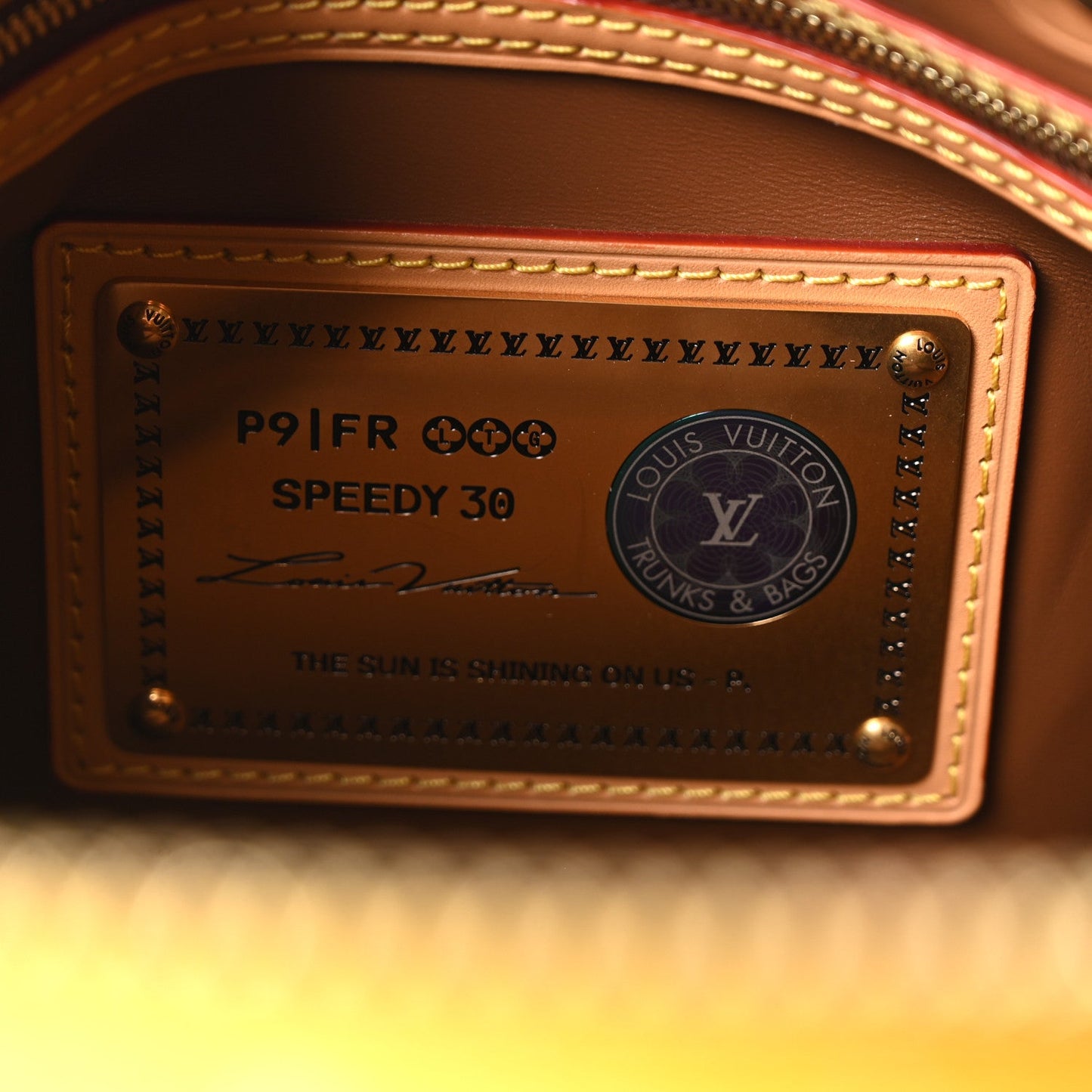 Calfskin Monogram Speedy P9 Bandouliere 30 Jaune Mat