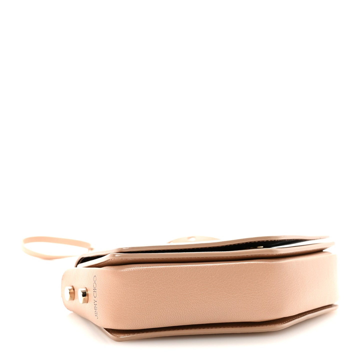 Soft Grained Goatskin Arrow Crossbody Bag With Chain Ballet Pink