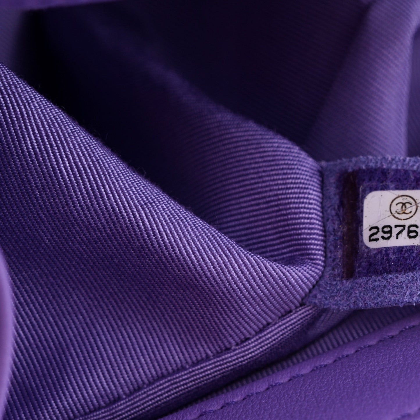 Calfskin Quilted Medium Boy Flap Purple