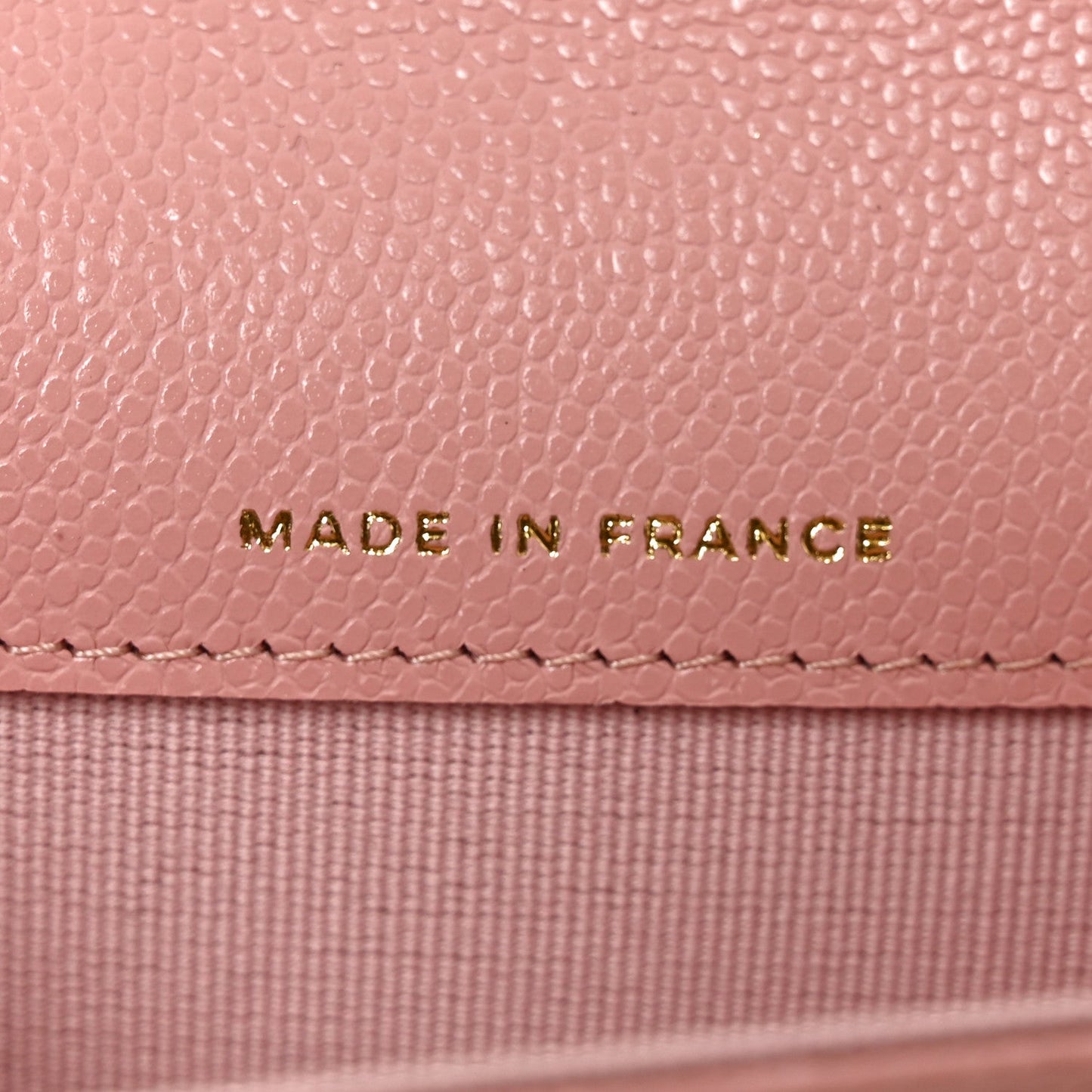 Caviar Quilted Flap Card Holder Wallet Light Pink