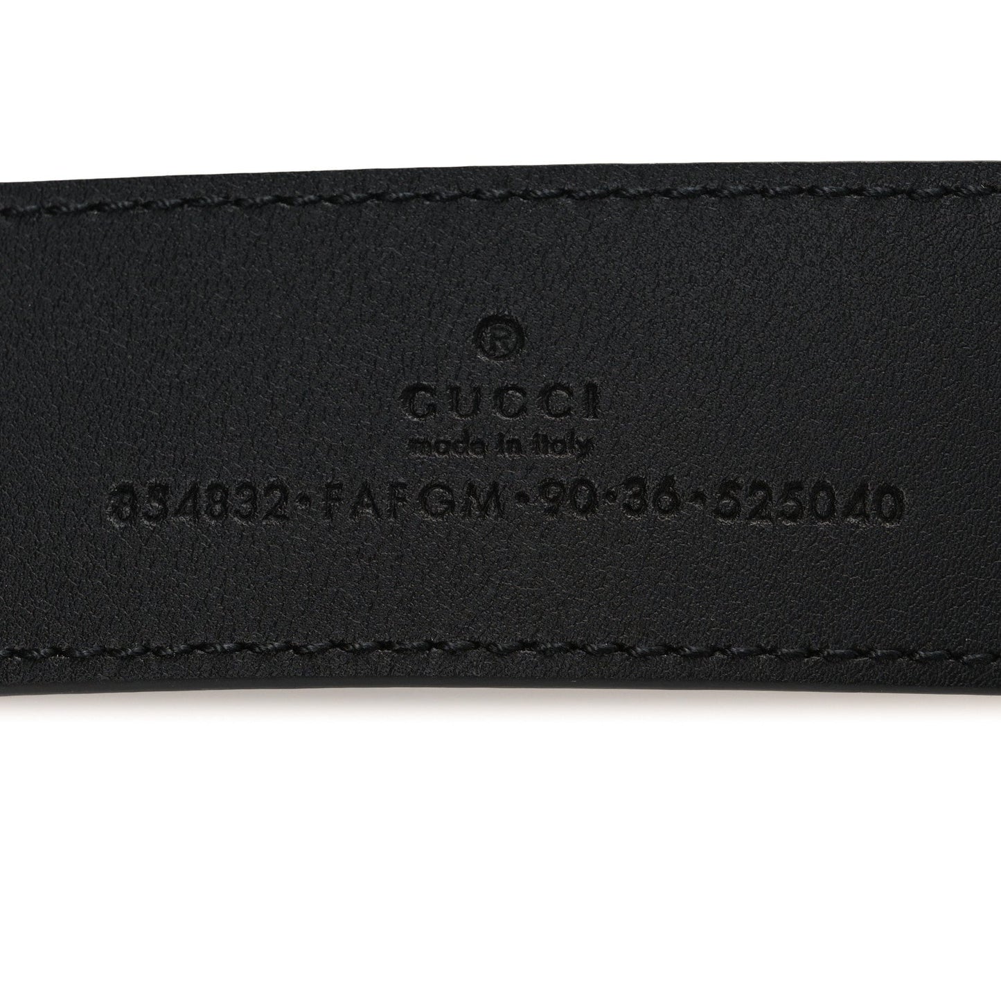 GG Supreme Monogram Plaque Buckle Belt 90 36 Black