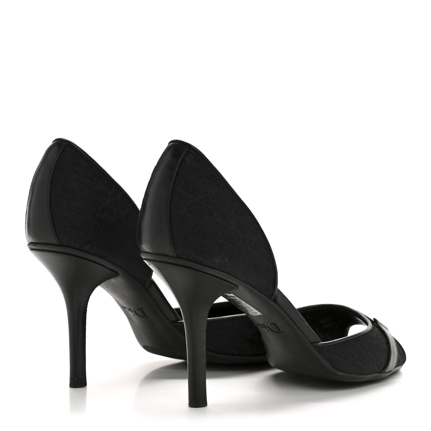 Canvas Monogram Sandals 37.5 Black