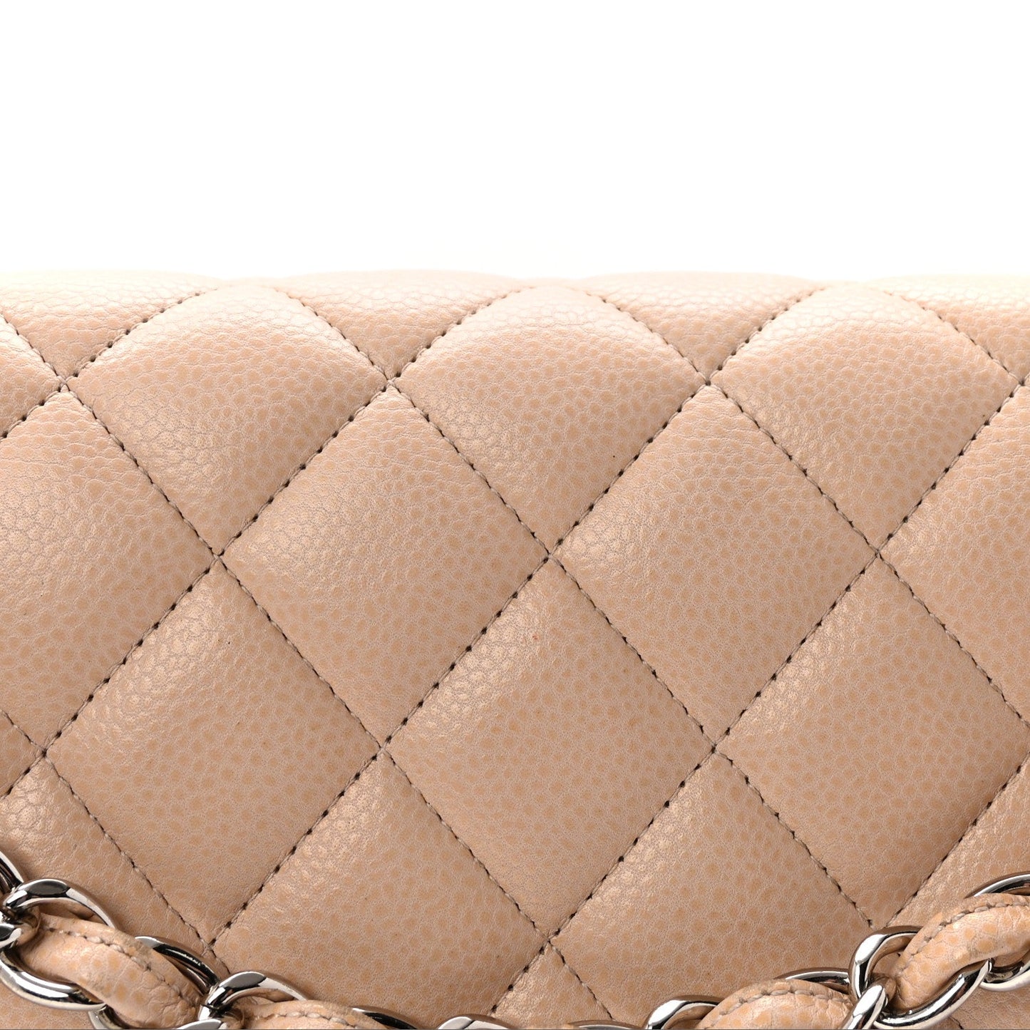 Caviar Quilted Jumbo Double Flap Light Pink