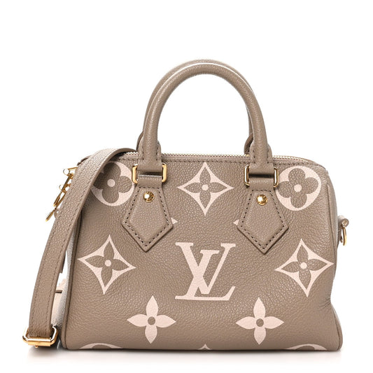 Empreinte Monogram Giant Speedy Bandouliere 20 Creme Beige