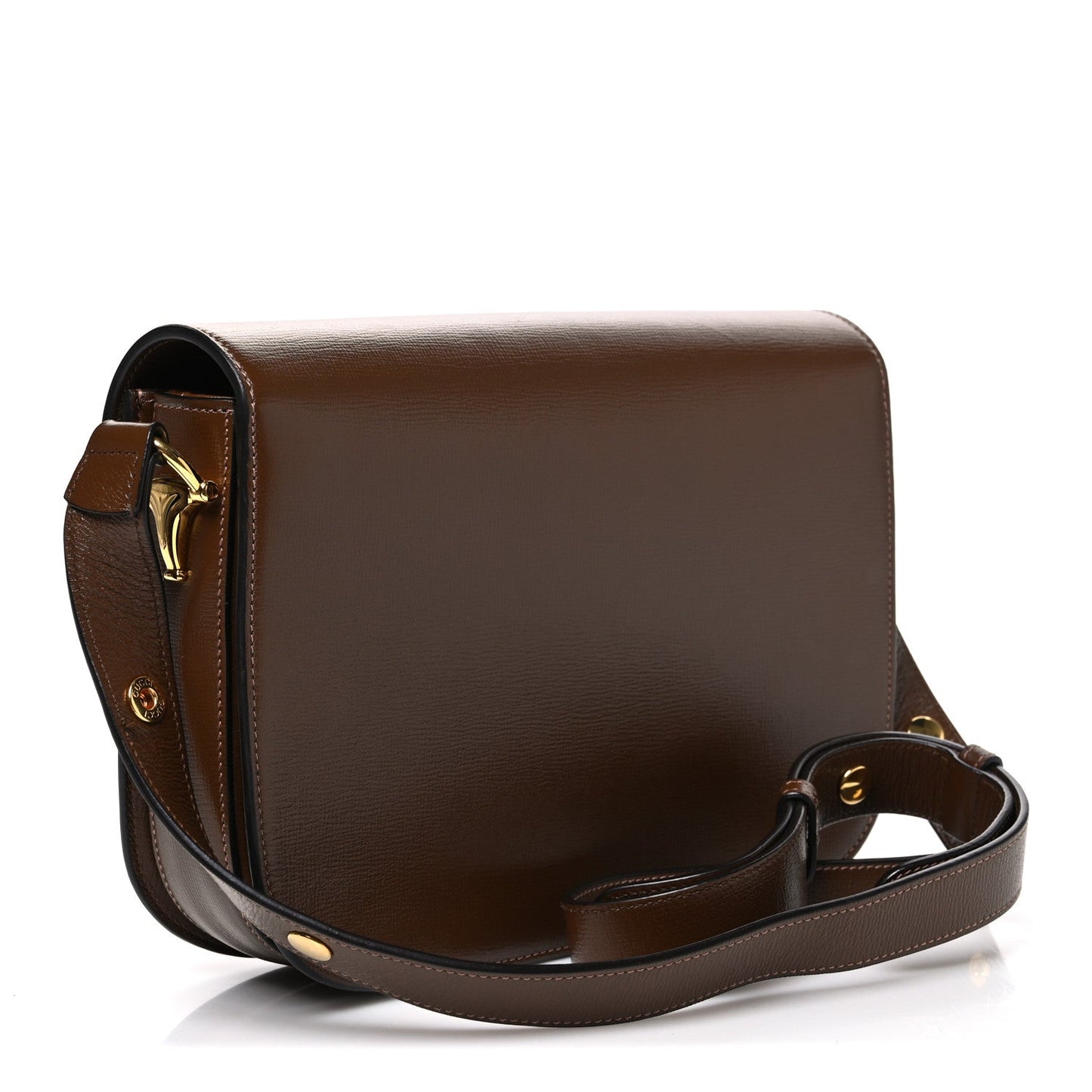 Azalea Calfskin Horsebit 1955 Shoulder Bag Brown Sugar