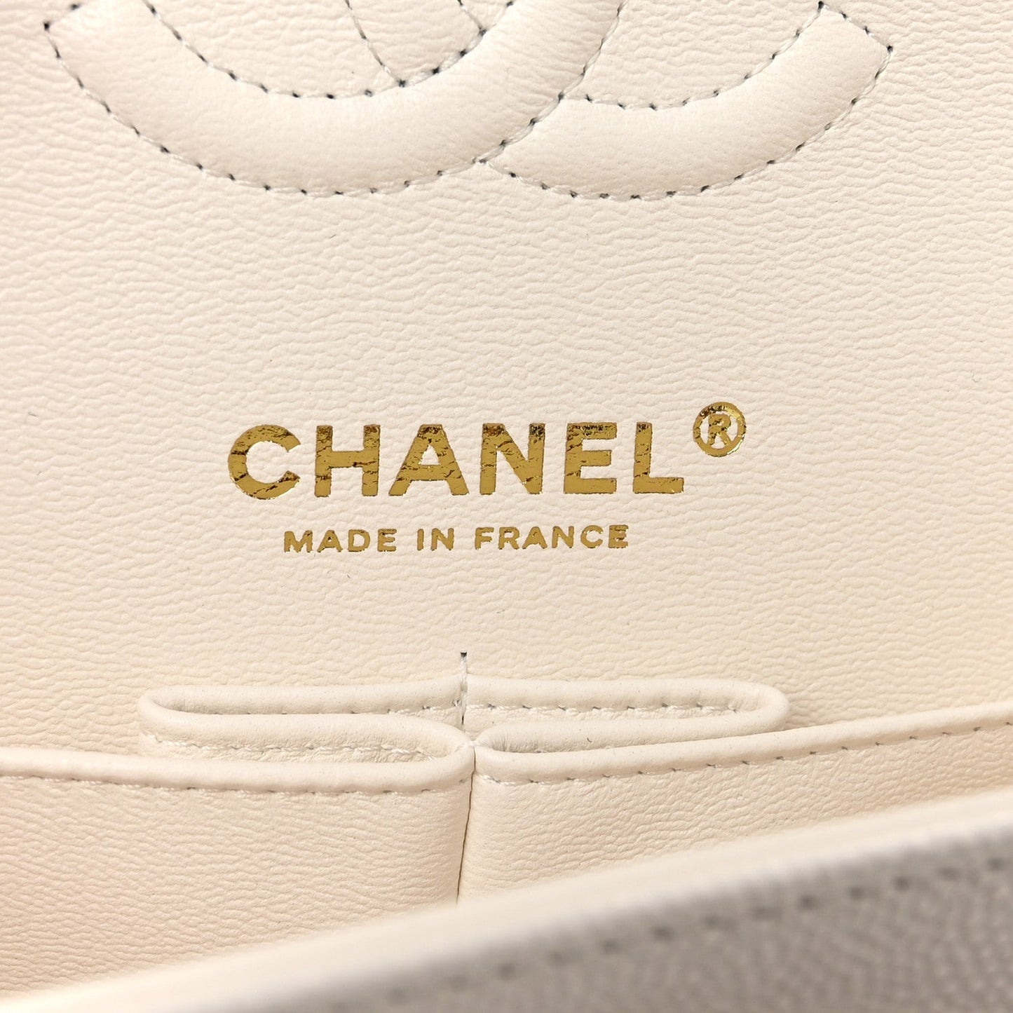 Caviar Quilted Small Double Flap White