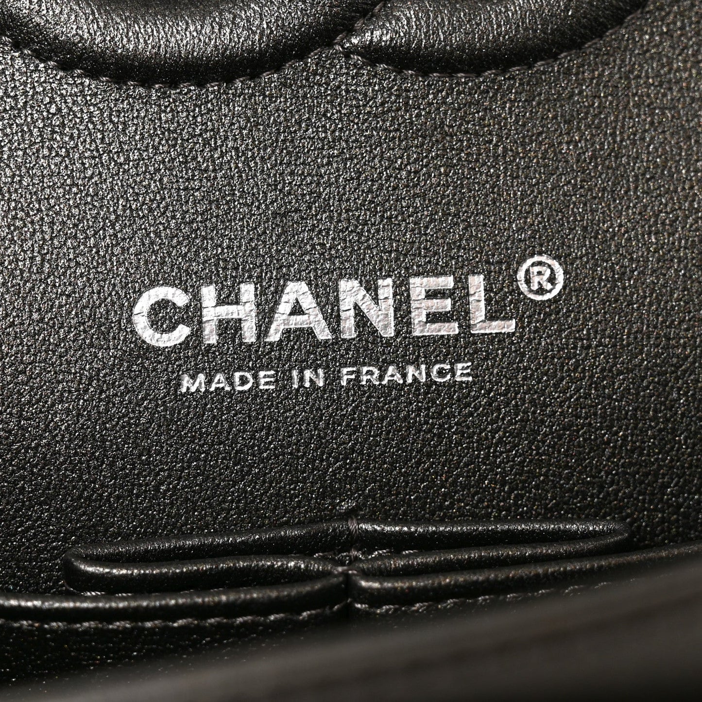 Metallic Lambskin Quilted Medium Double Flap Anthracite