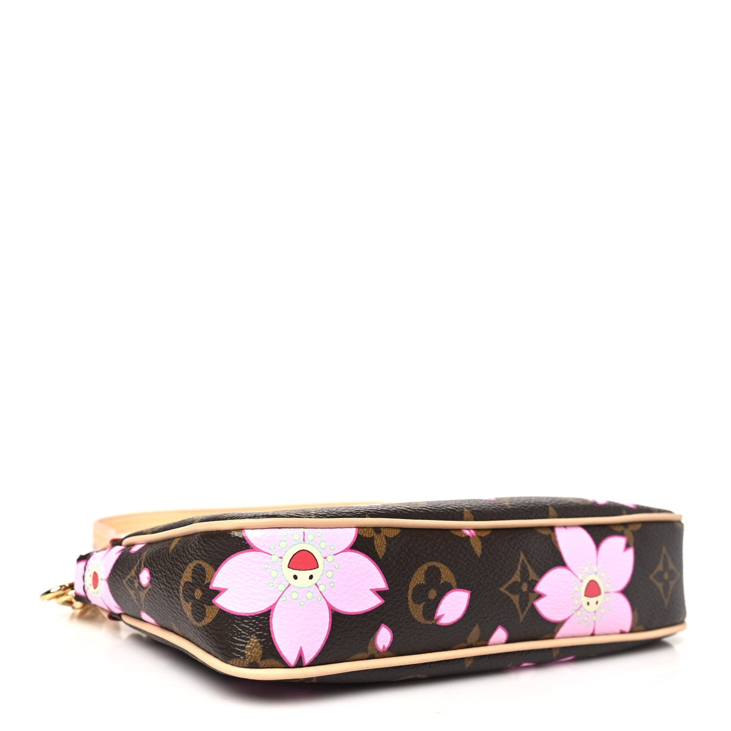 LV X TM Monogram Cherry Blossom Pochette Accessories Sakura Brown