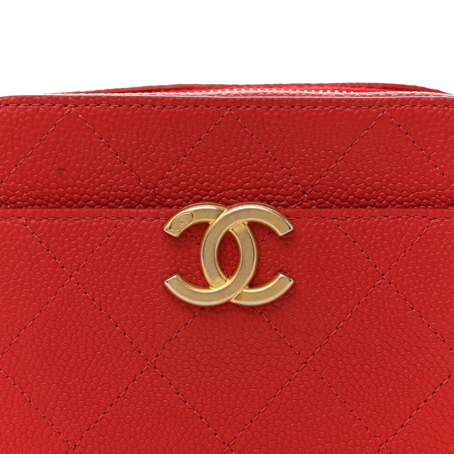 Caviar Quilted Waist Bag Red
