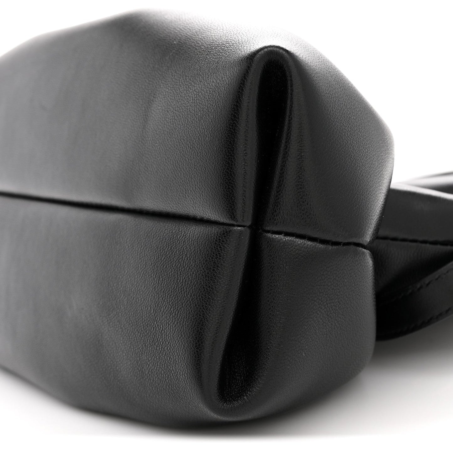 Nappa Small Dumpling Soft Bag Black