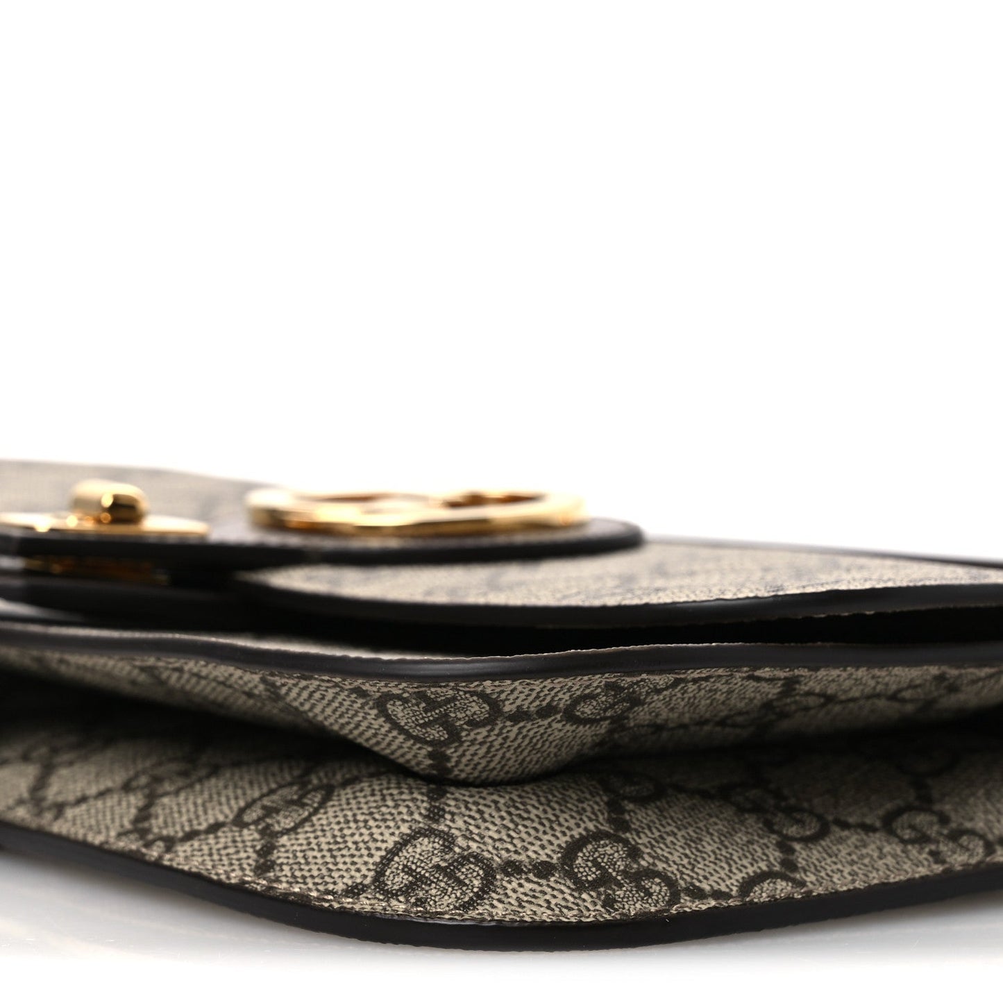 GG Supreme Monogram Textured Dollar Calfskin Blondie Belt Bag Beige Ebony New Acero