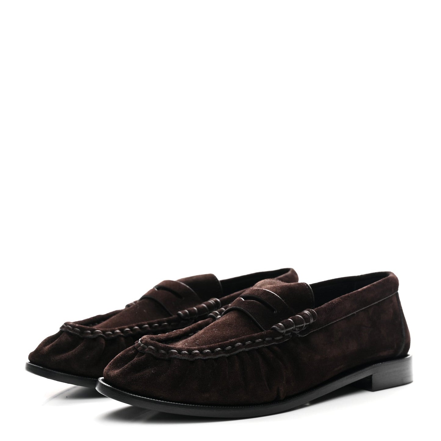 Suede Le Loafer 15 Penny Slippers 37.5 Dark Chocolate