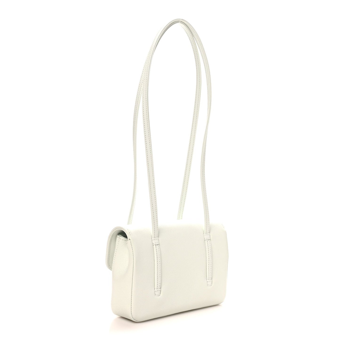Shiny Caviar Mini Preppy Coco Shoulder Bag Light Blue