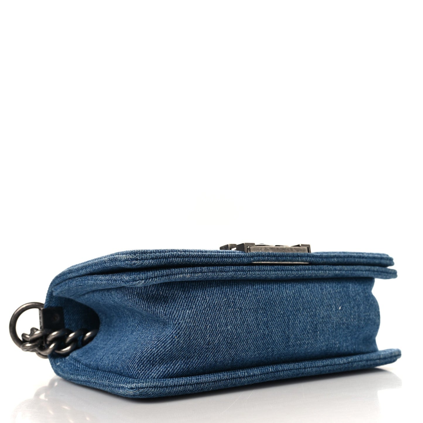 Denim Quilted Small Boy Flap Blue