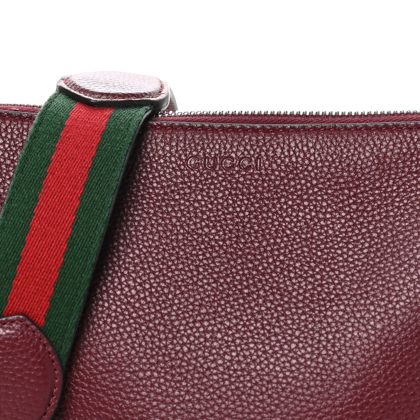 Pebbled Calfskin Mini B Shoudler Bag Burgundy