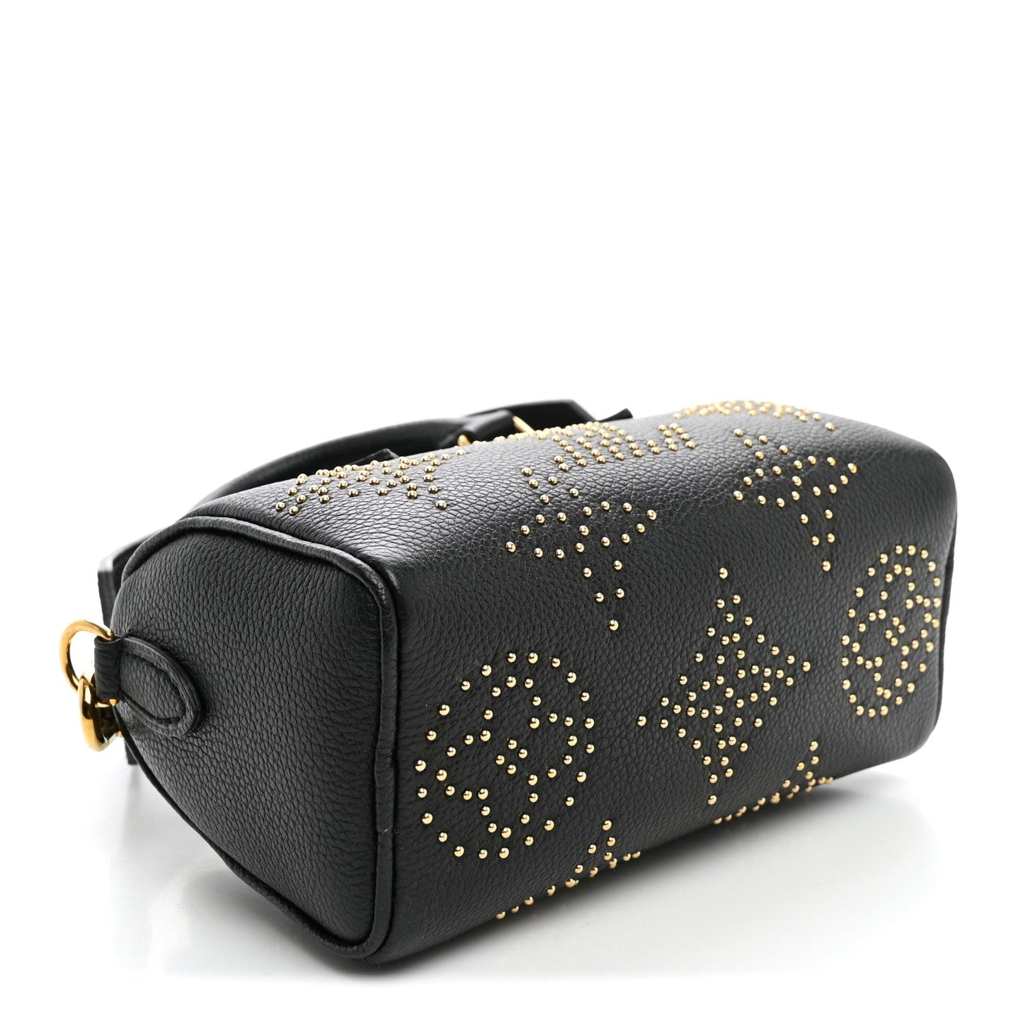 Grained Calfskin Studded Monogram Giant Nano Speedy Black