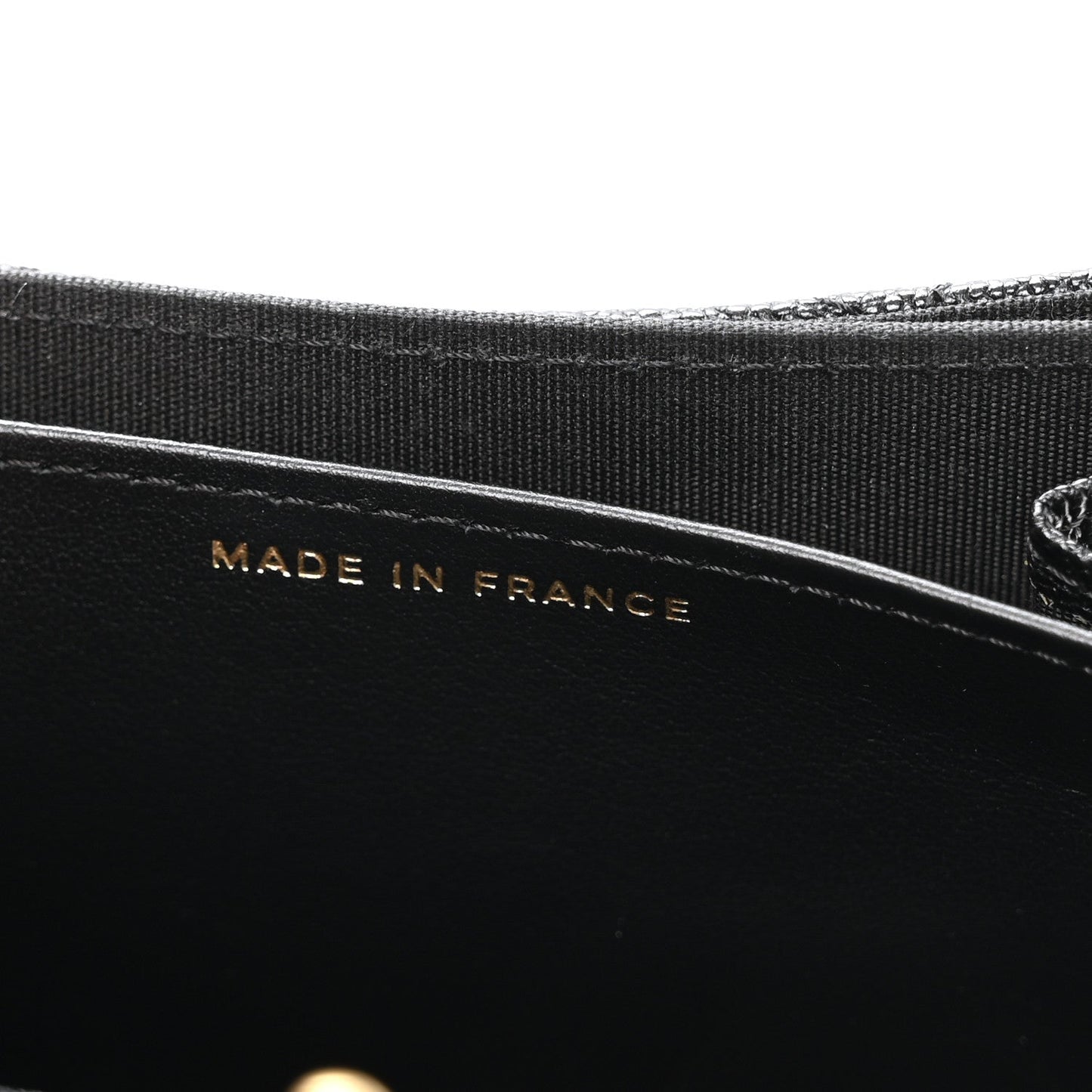 Caviar Quilted Boy Flap Card Holder Black