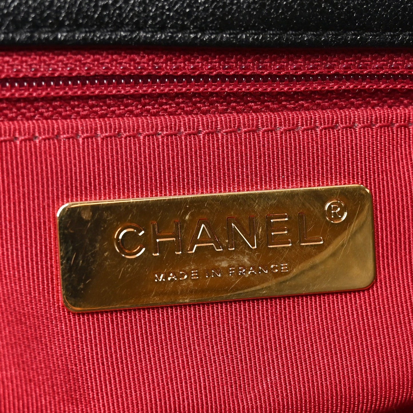 Goatskin Quilted Large Chanel 19 Flap Black