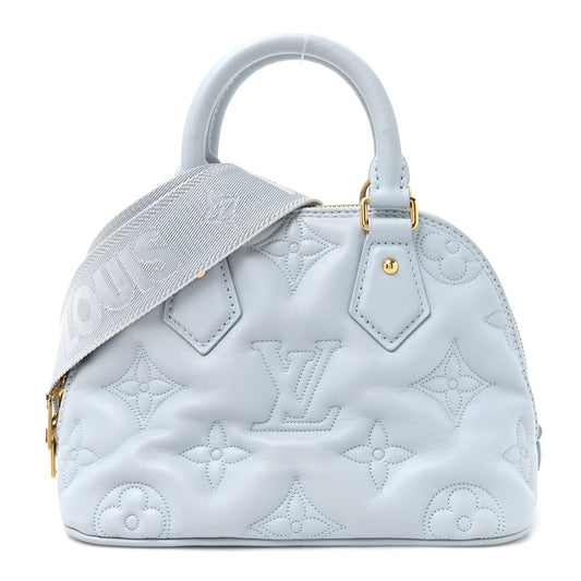 Calfskin Bubblegram Alma BB Ice Blue