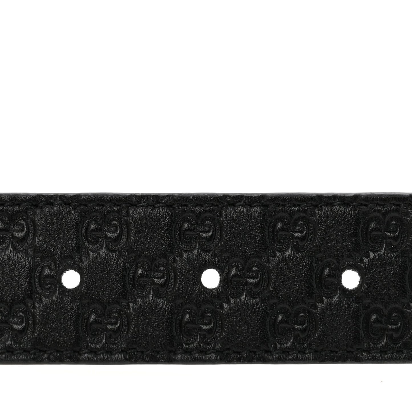 Guccissima Double G Reversible Belt 75 30 Black White