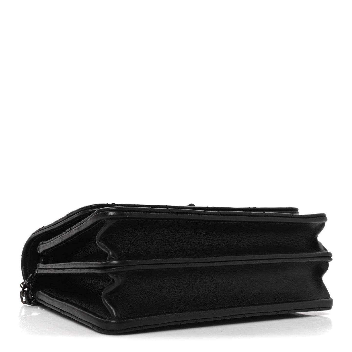 Aged Calfskin Quilted Mini Reissue Wallet On Chain WOC So Black
