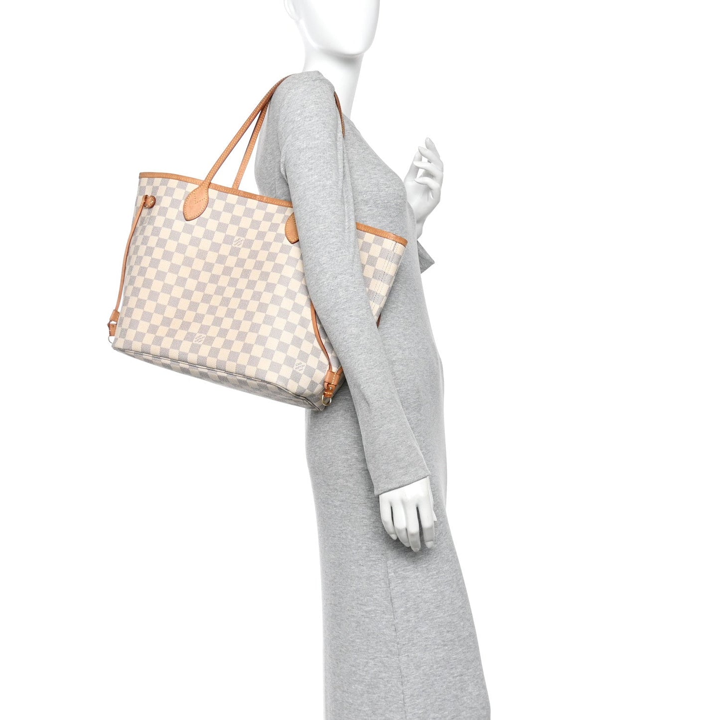 Damier Azur Neo Neverfull MM Rose Ballerine