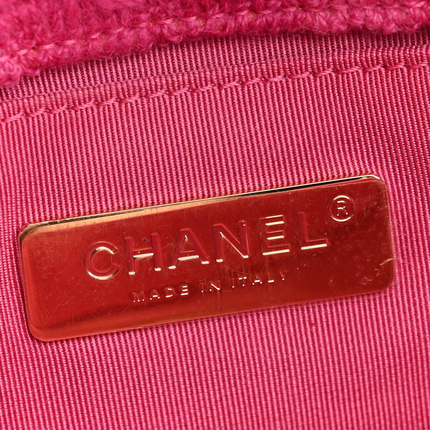 Tweed Quilted Chanel 19 Waist Bag Pink