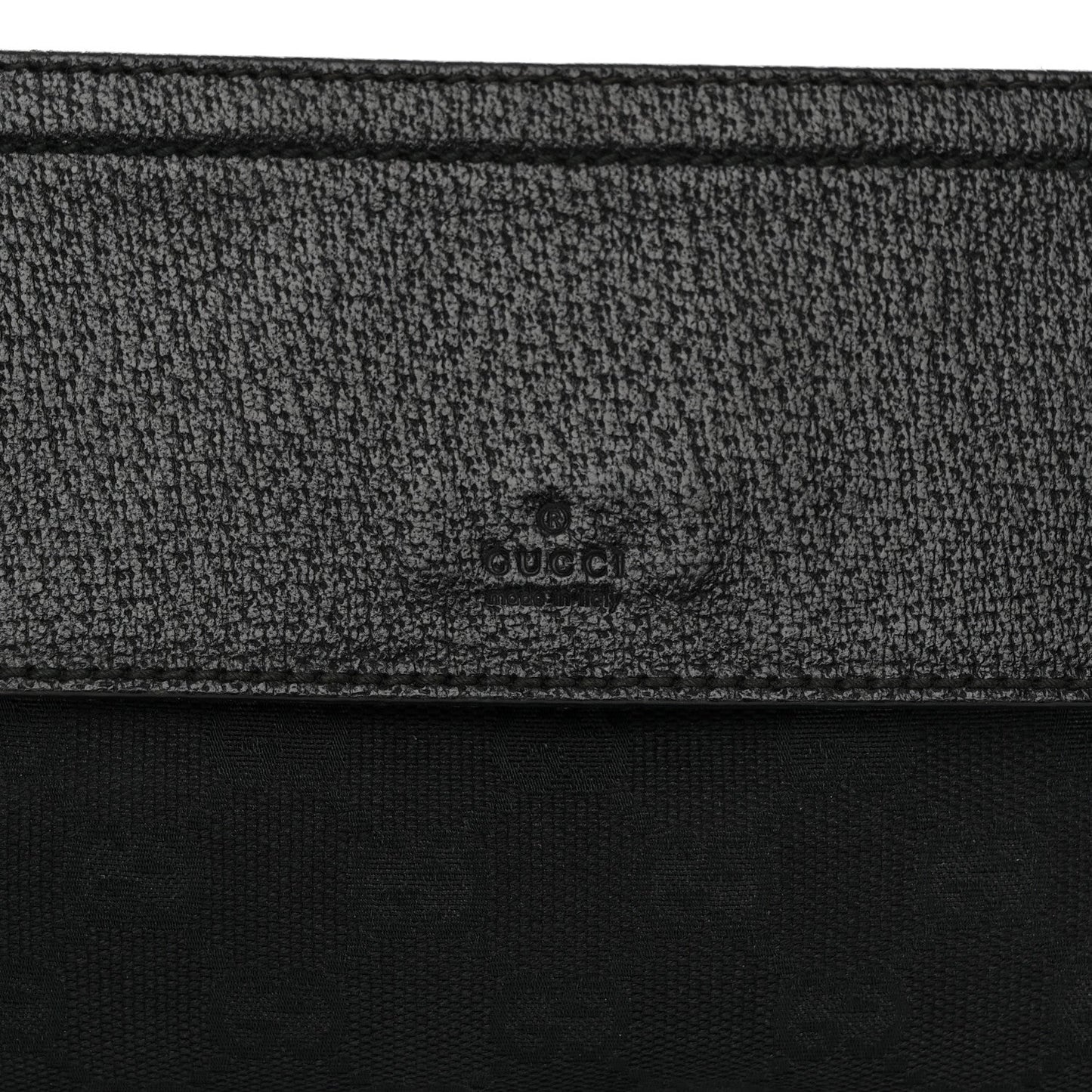 Monogram Web Belt Pouch Bag Black