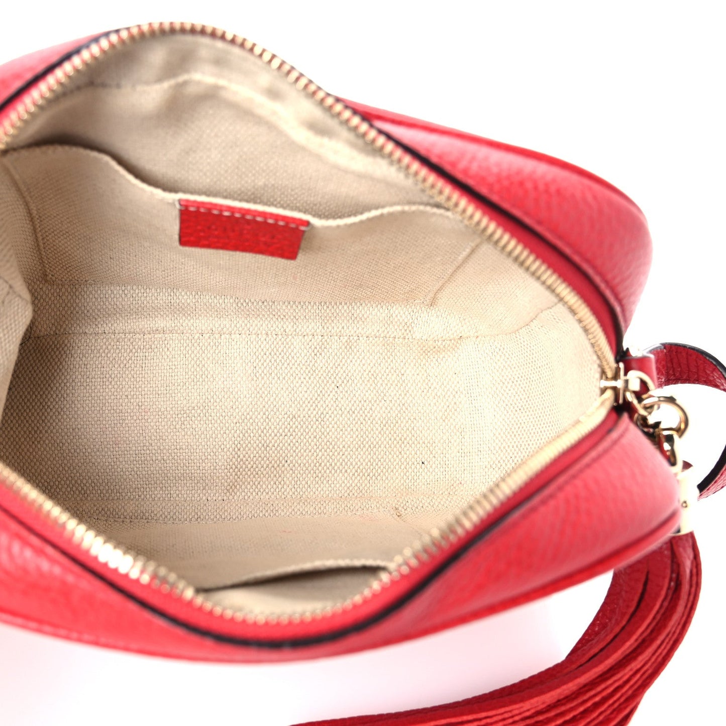 Pebbled Calfskin Small Soho Disco Bag Tabasco Red
