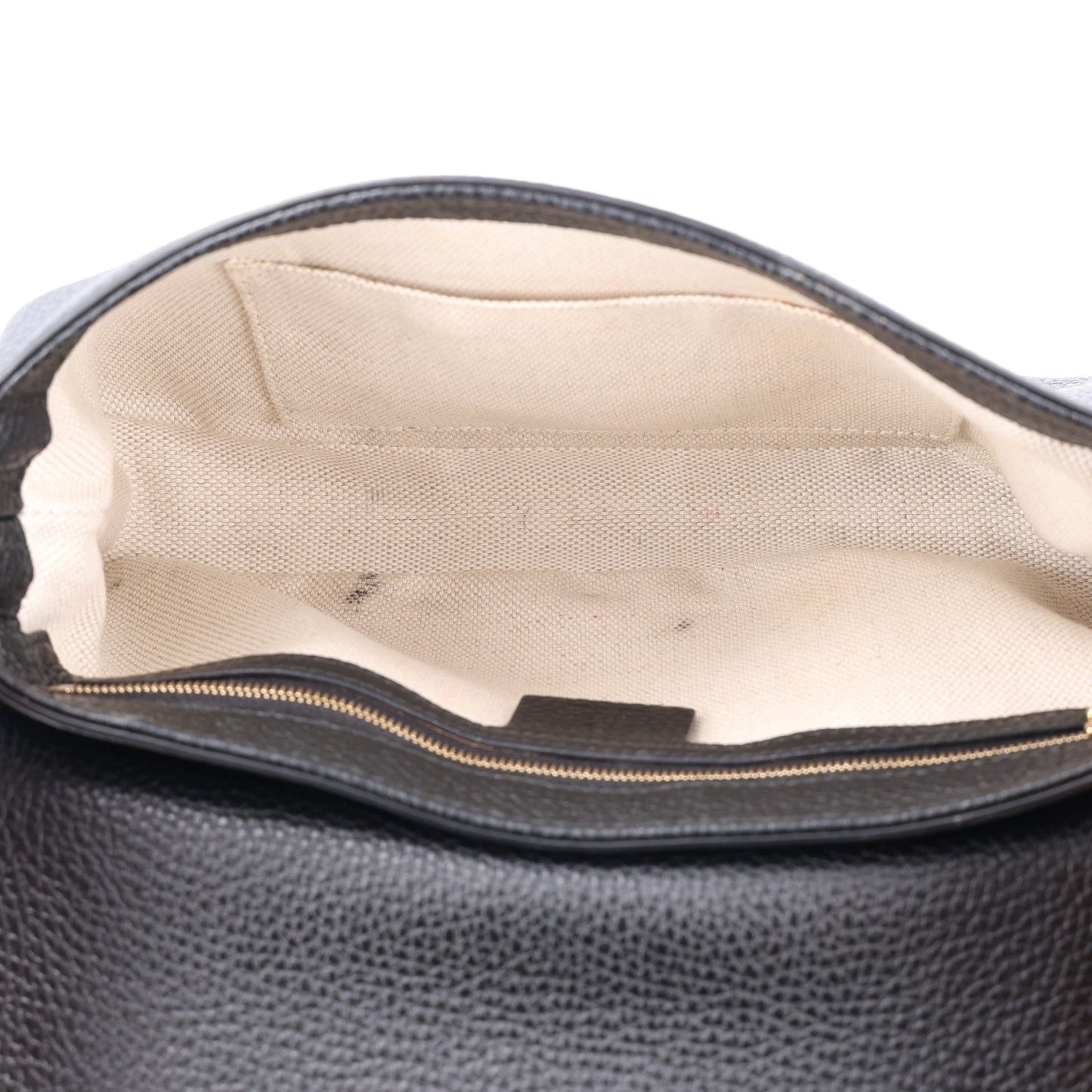 Pebbled Calfskin Medium Soho Flap Crossbody Black