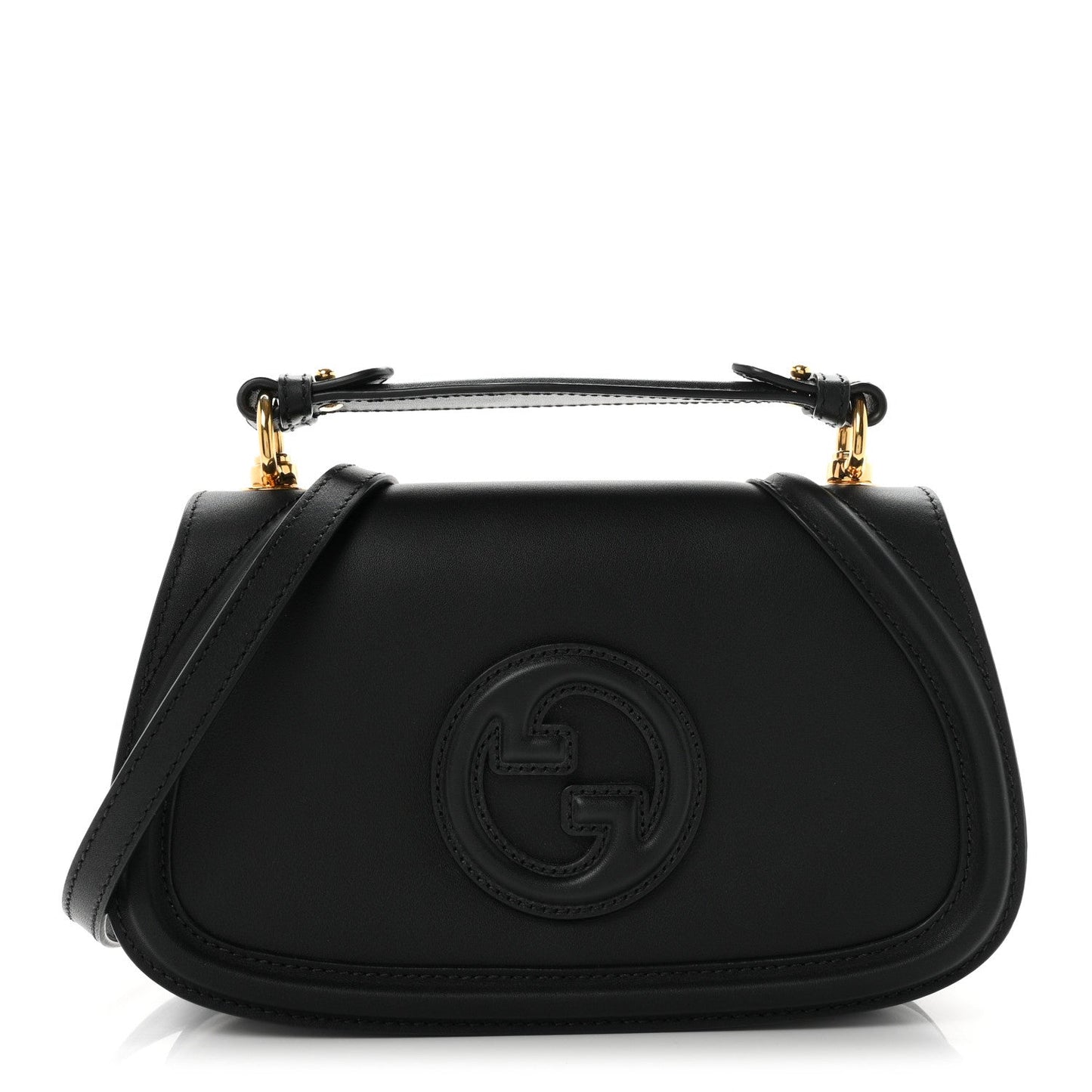Roxy Calfskin Medium Blondie Top Handle Bag Black