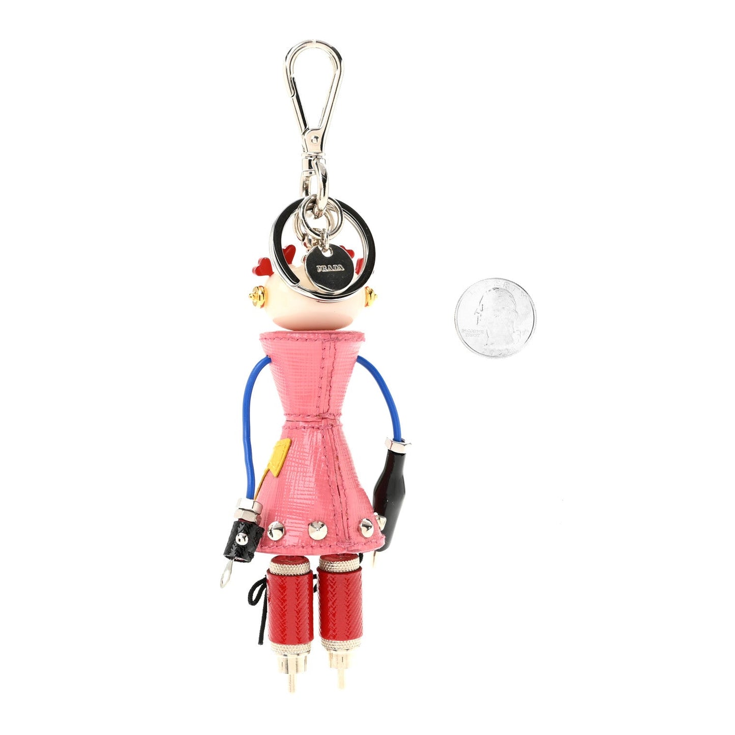 Saffiano Giulietta Robot Trick Keychain Begonia