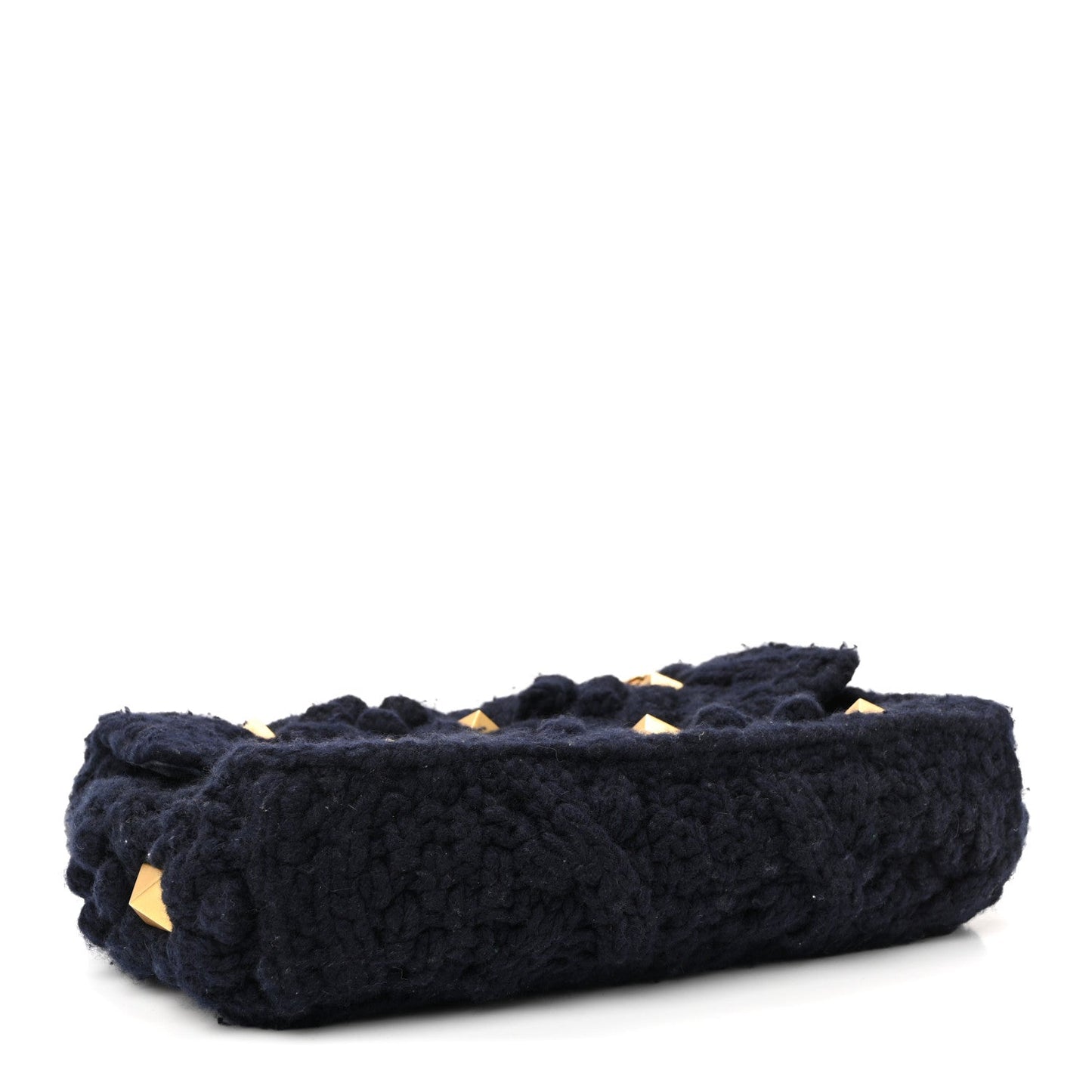 Cashmere Large Roman Stud Shoulder Bag Marine