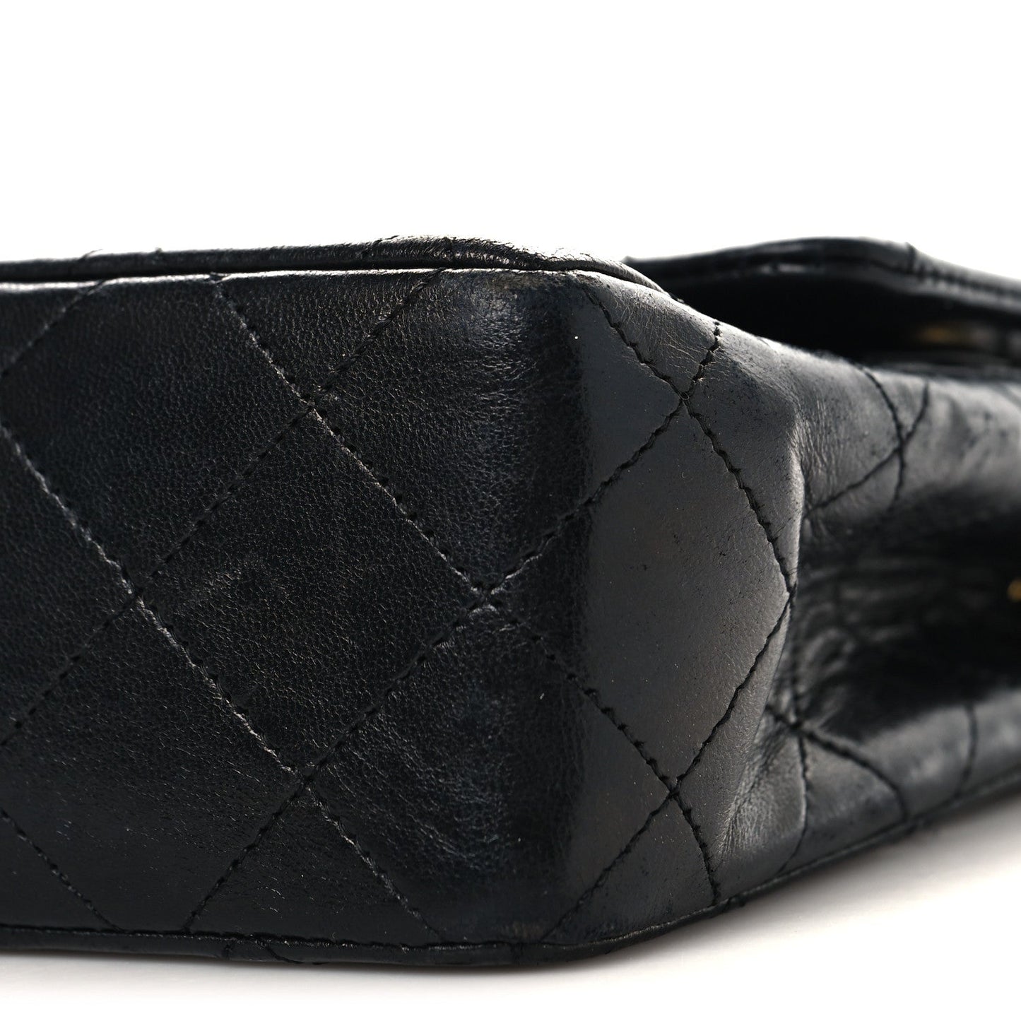 Lambskin Quilted Small Double Flap Black