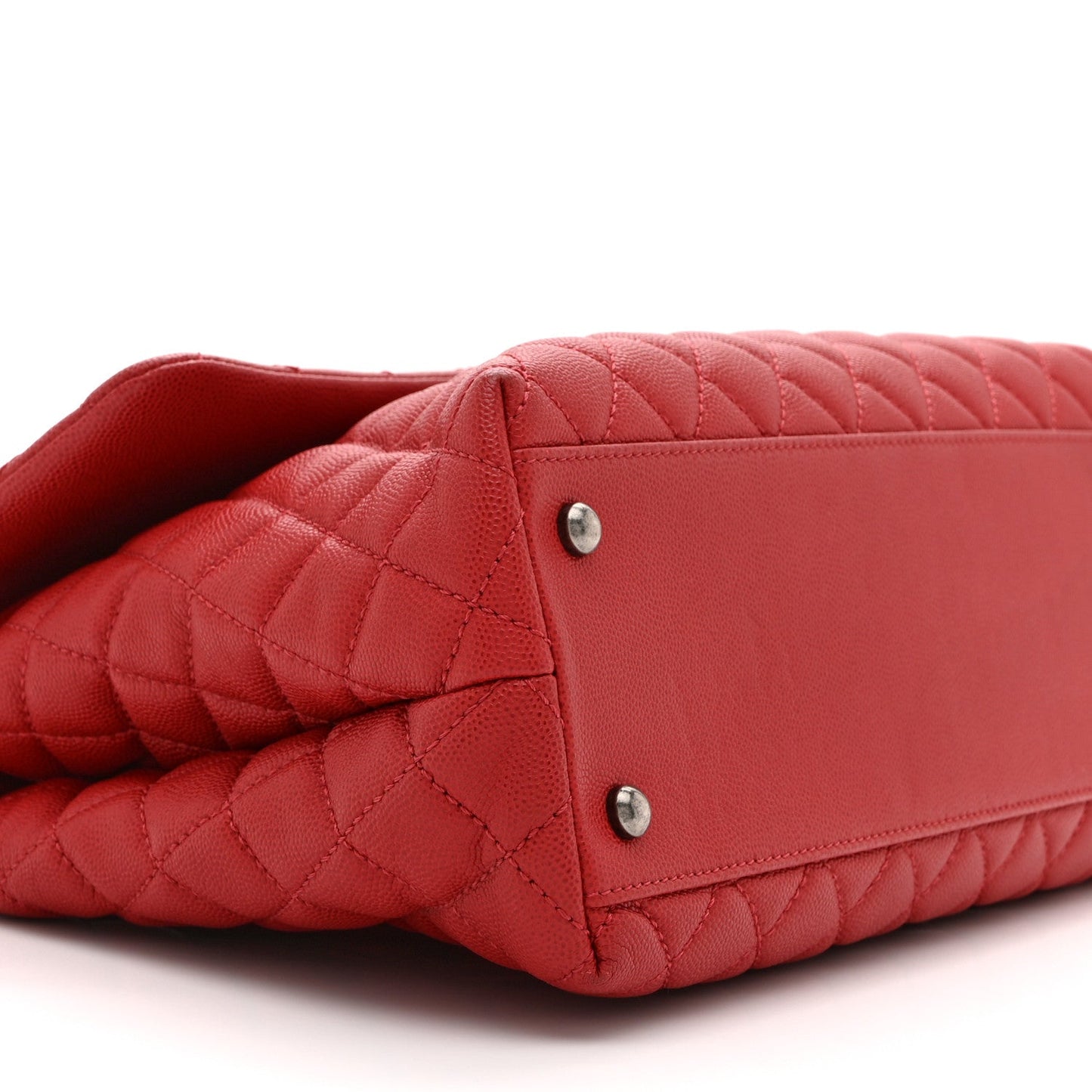 Caviar Quilted Medium Coco Handle Flap Red