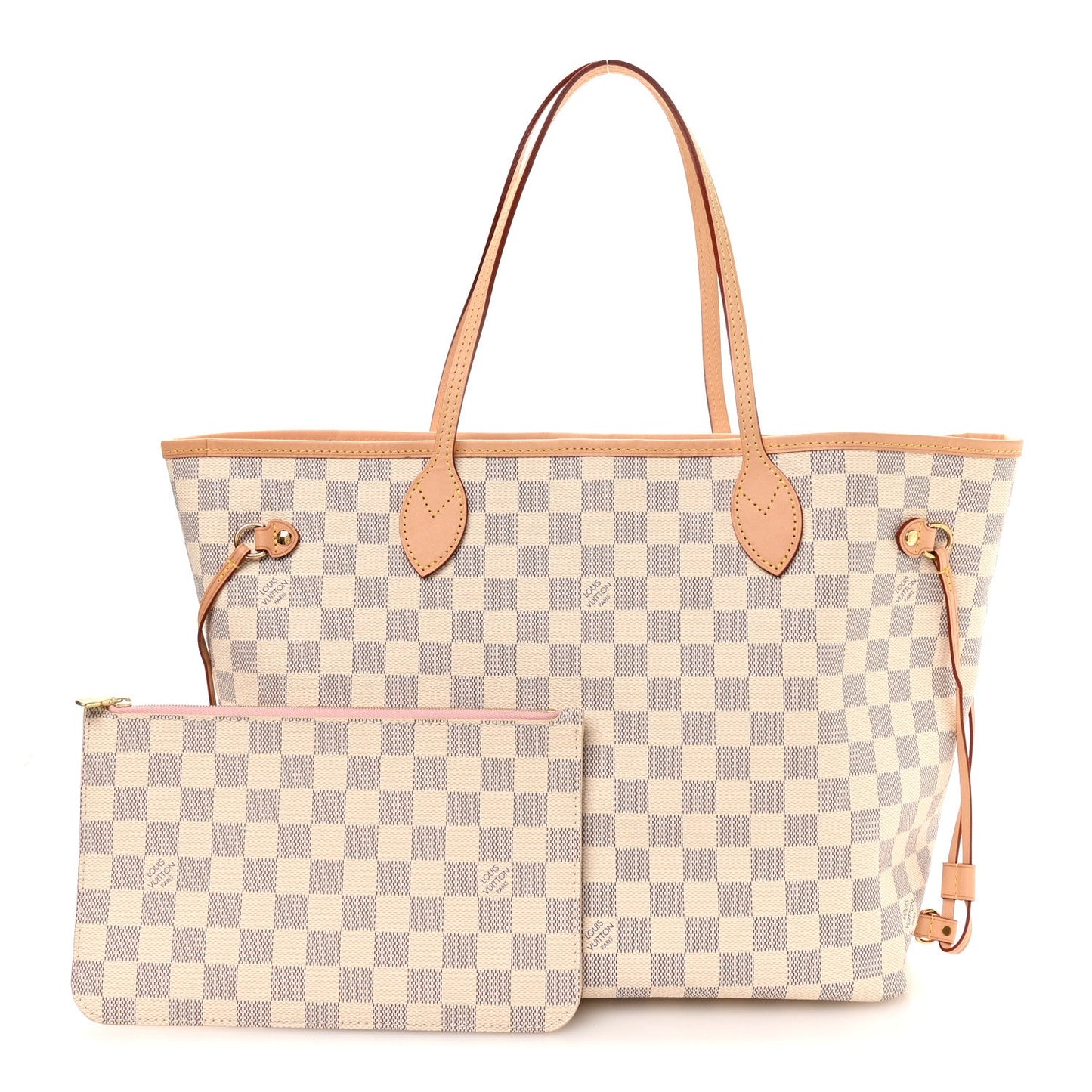 Damier Azur Neo Neverfull MM Rose Ballerine