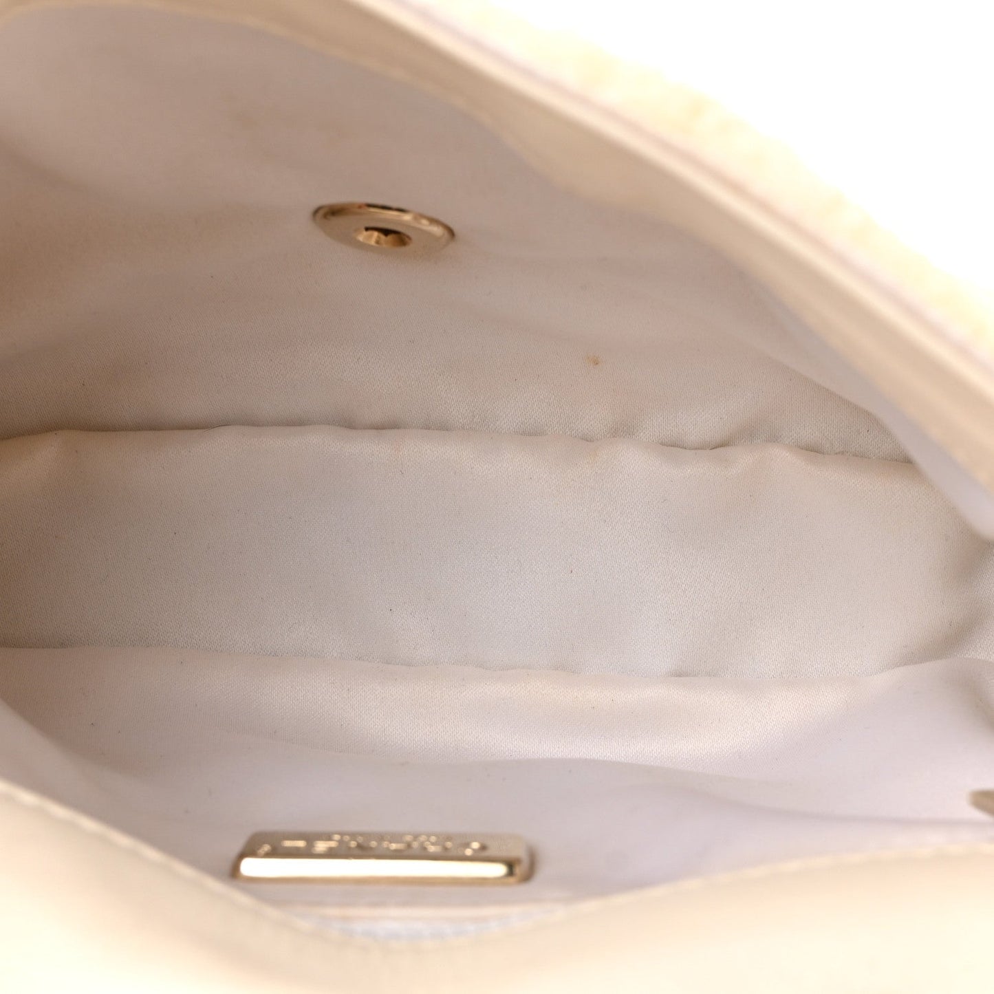 Sequin Small Single Flap White
