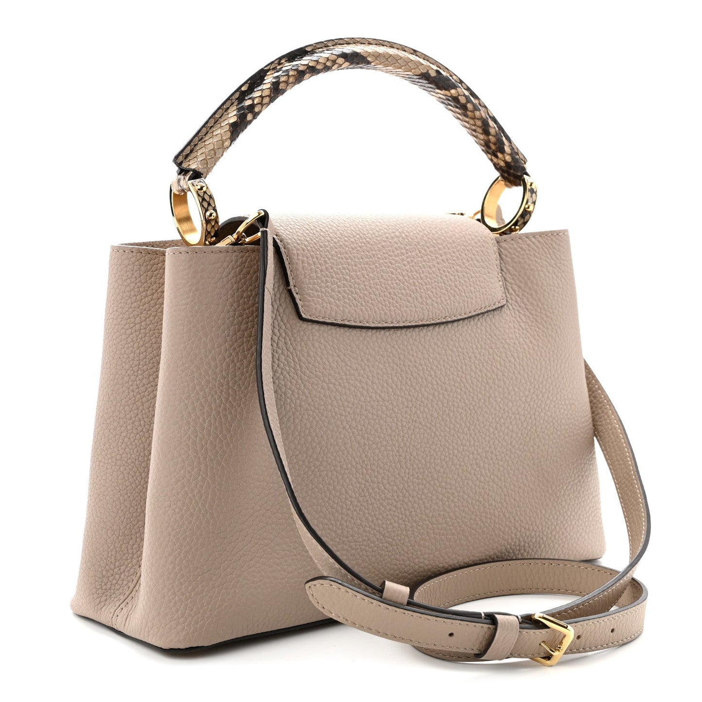 Taurillon Snakeskin Capucines PM Galet