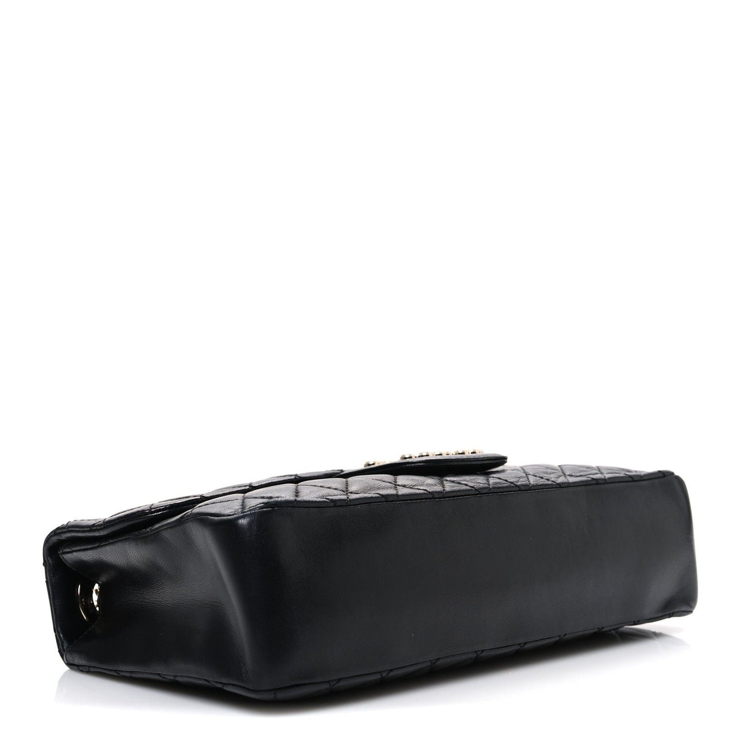 Lambskin Medium Westminster Pearl Flap Black