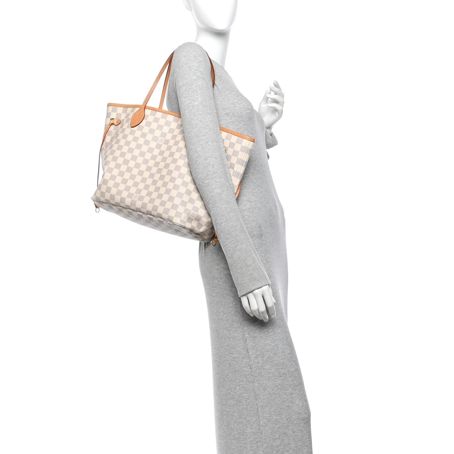 Damier Azur Neo Neverfull MM Rose Ballerine