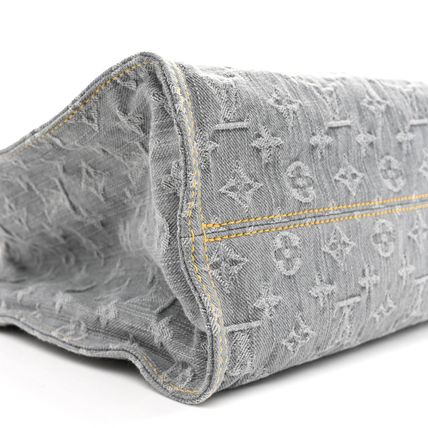 Monogram Denim Onthego MM Washed Gray